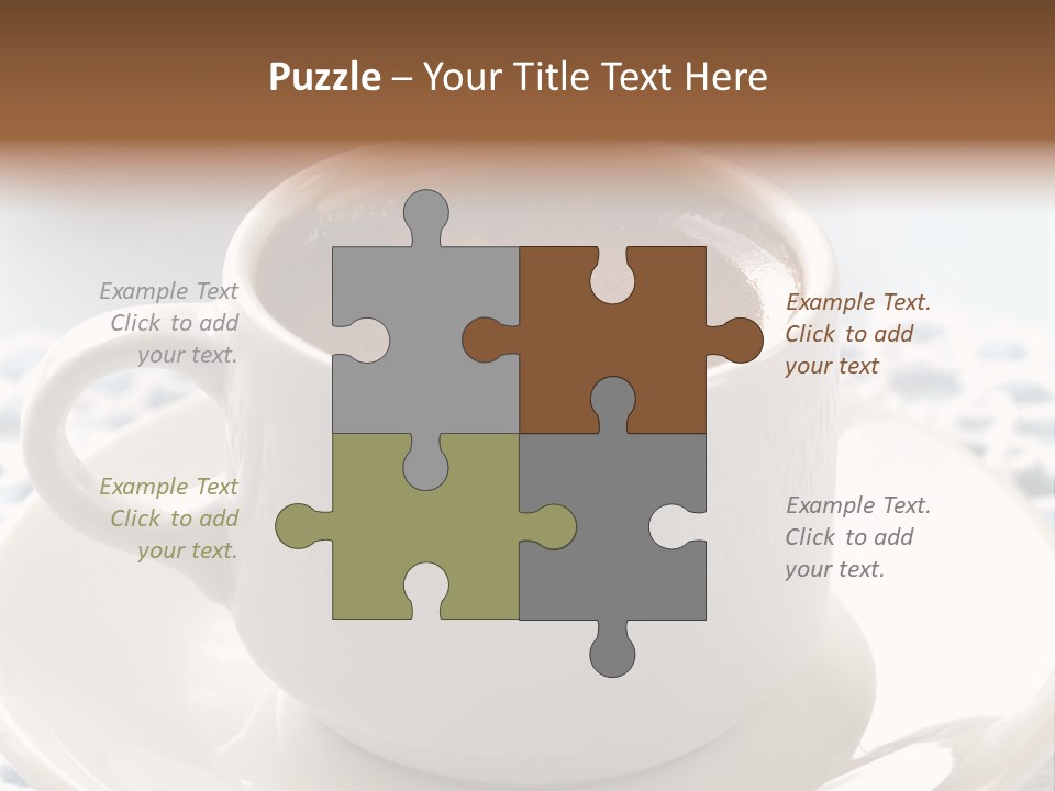 A Cup Of Hot Chocolate On A Saucer PowerPoint Template