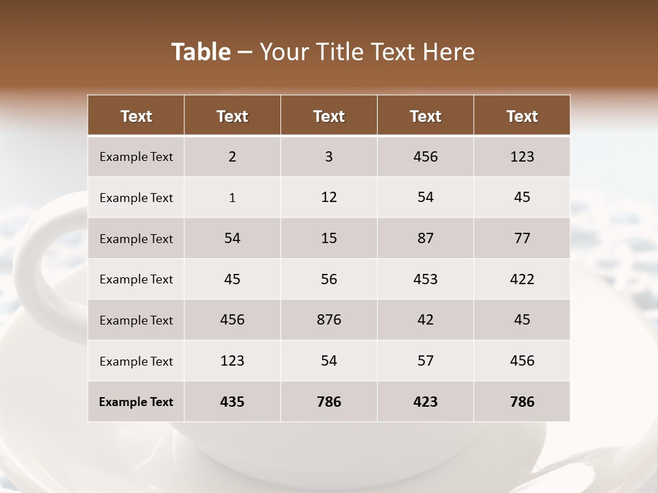 A Cup Of Hot Chocolate On A Saucer PowerPoint Template