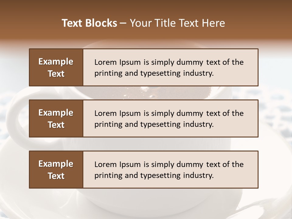 A Cup Of Hot Chocolate On A Saucer PowerPoint Template