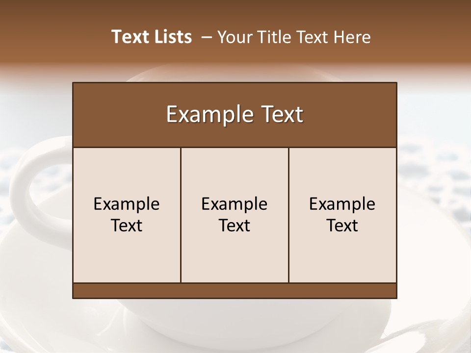 A Cup Of Hot Chocolate On A Saucer PowerPoint Template