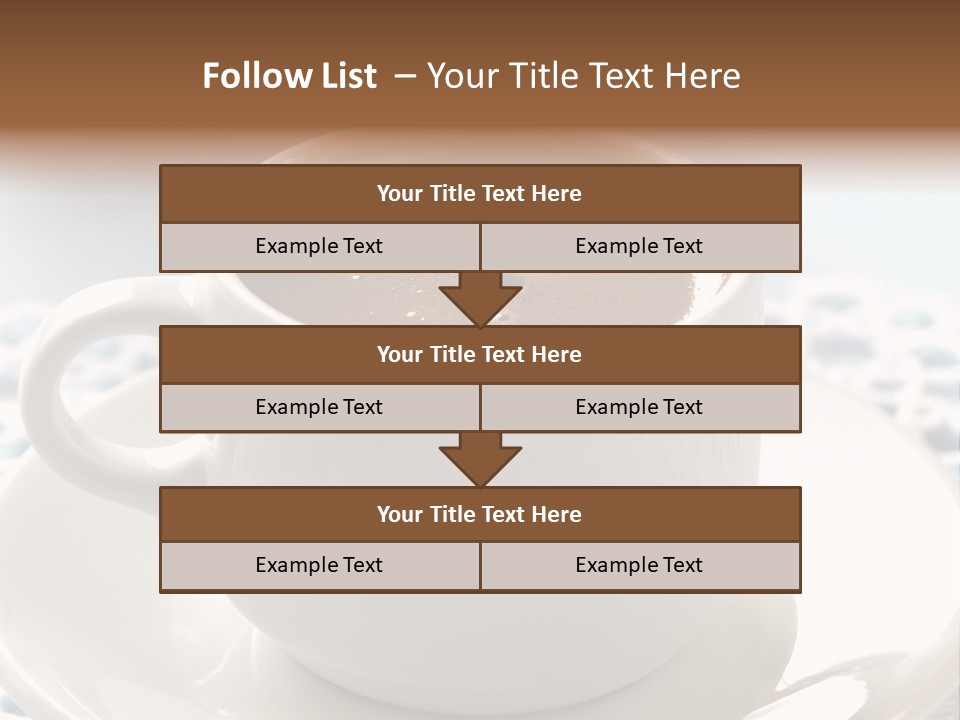 A Cup Of Hot Chocolate On A Saucer PowerPoint Template