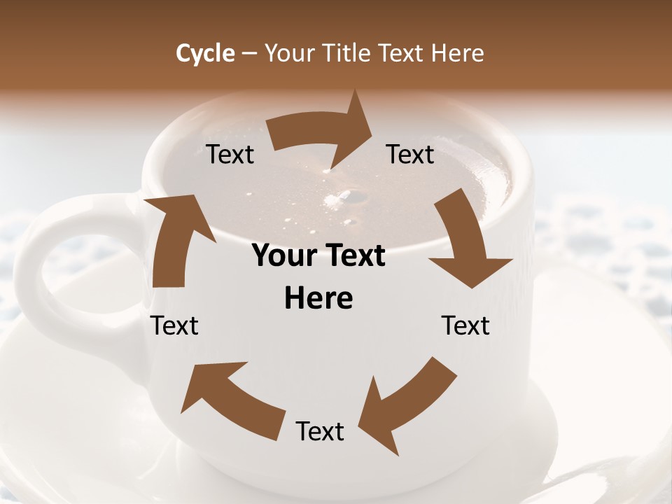 A Cup Of Hot Chocolate On A Saucer PowerPoint Template