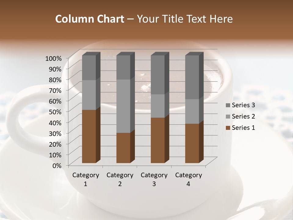 A Cup Of Hot Chocolate On A Saucer PowerPoint Template