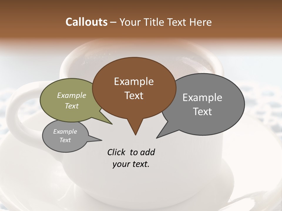 A Cup Of Hot Chocolate On A Saucer PowerPoint Template