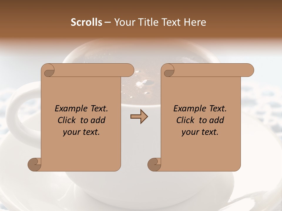 A Cup Of Hot Chocolate On A Saucer PowerPoint Template