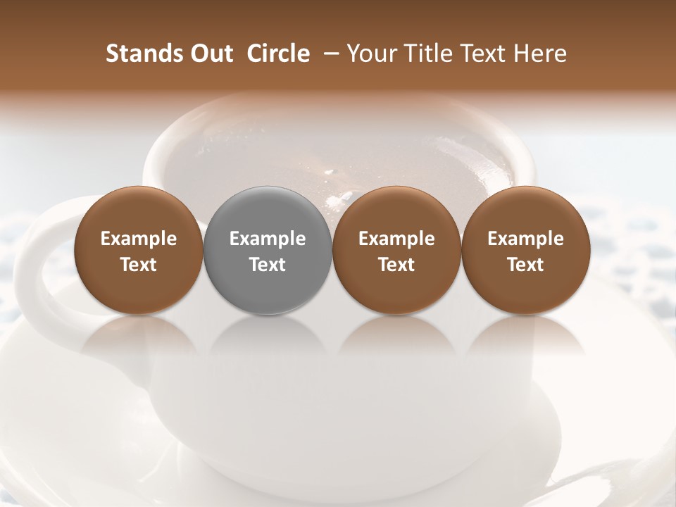 A Cup Of Hot Chocolate On A Saucer PowerPoint Template