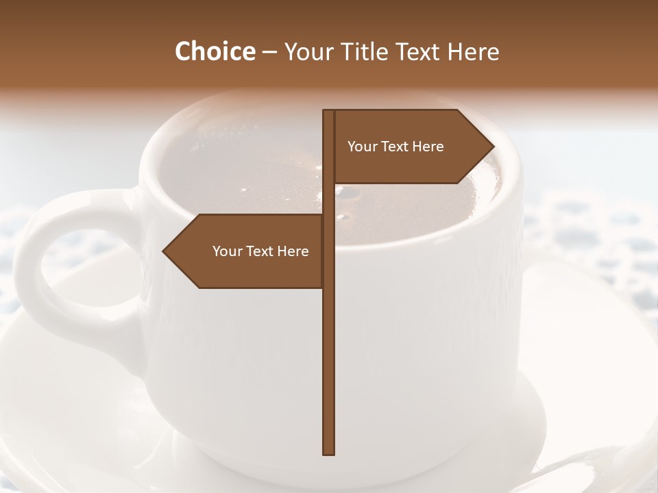 A Cup Of Hot Chocolate On A Saucer PowerPoint Template