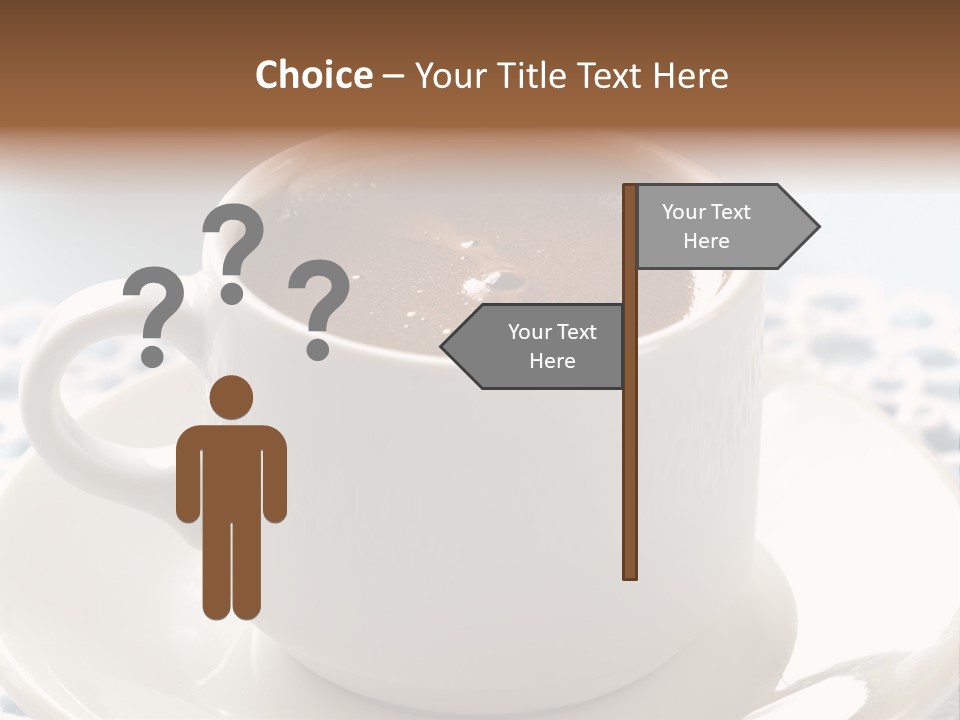 A Cup Of Hot Chocolate On A Saucer PowerPoint Template