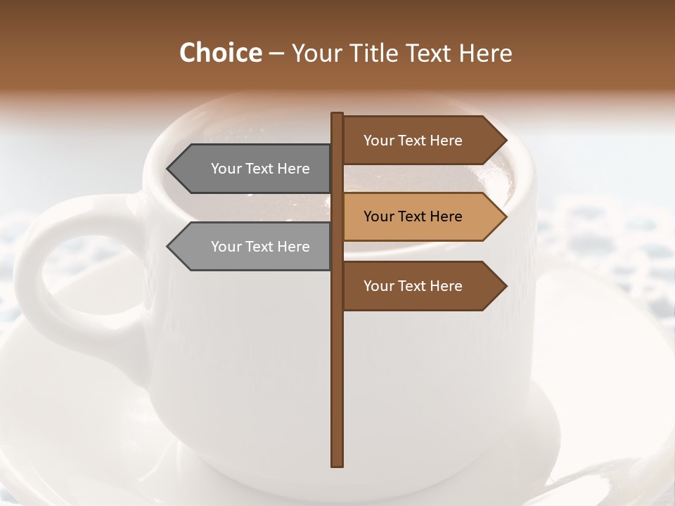 A Cup Of Hot Chocolate On A Saucer PowerPoint Template