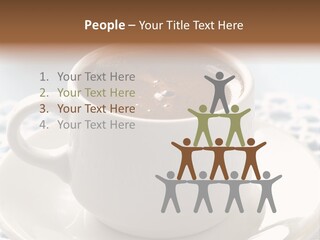 A Cup Of Hot Chocolate On A Saucer PowerPoint Template