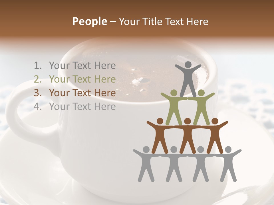 A Cup Of Hot Chocolate On A Saucer PowerPoint Template
