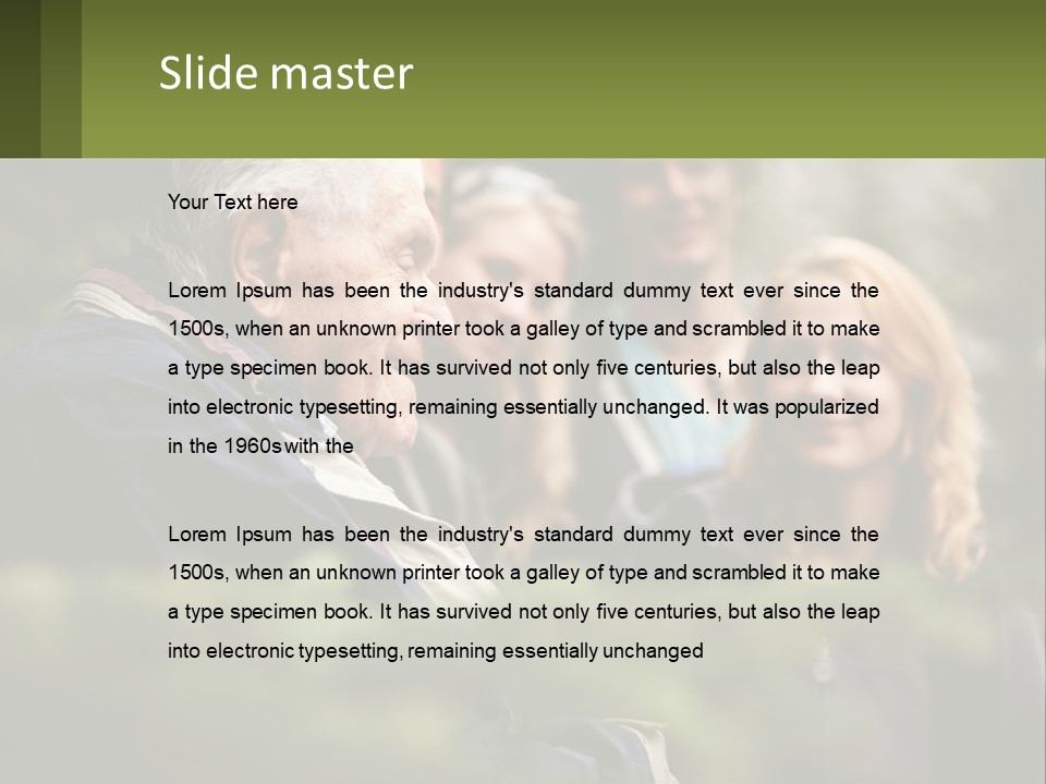 A Group Of People Standing Next To Each Other PowerPoint Template