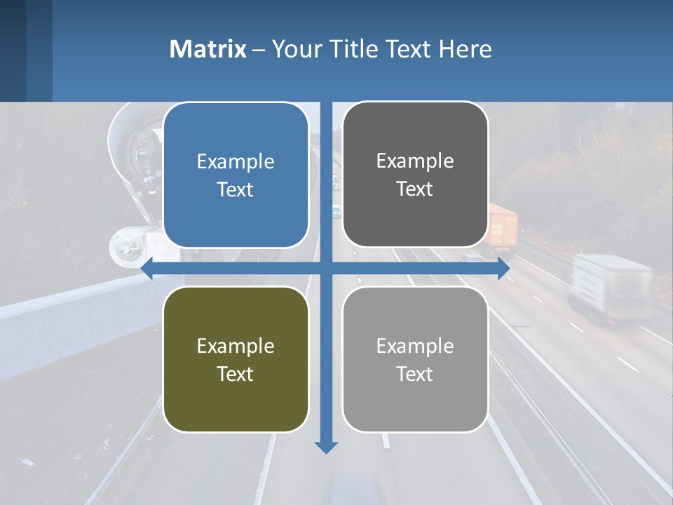A Highway With A Bunch Of Cars Driving Down It PowerPoint Template