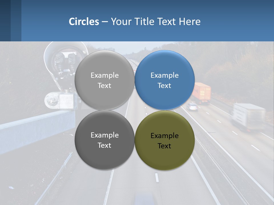 A Highway With A Bunch Of Cars Driving Down It PowerPoint Template