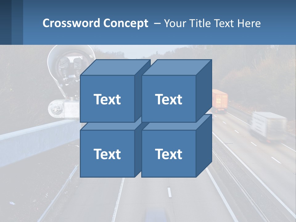 A Highway With A Bunch Of Cars Driving Down It PowerPoint Template