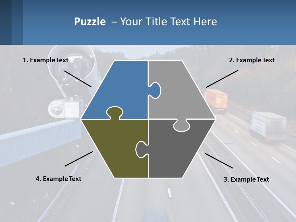 A Highway With A Bunch Of Cars Driving Down It PowerPoint Template