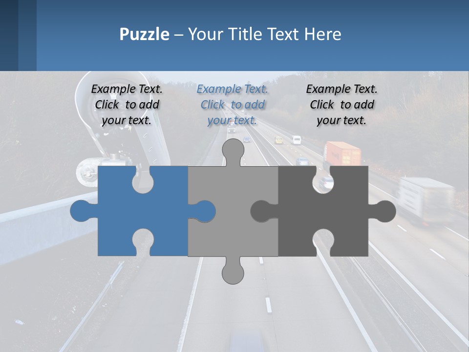 A Highway With A Bunch Of Cars Driving Down It PowerPoint Template