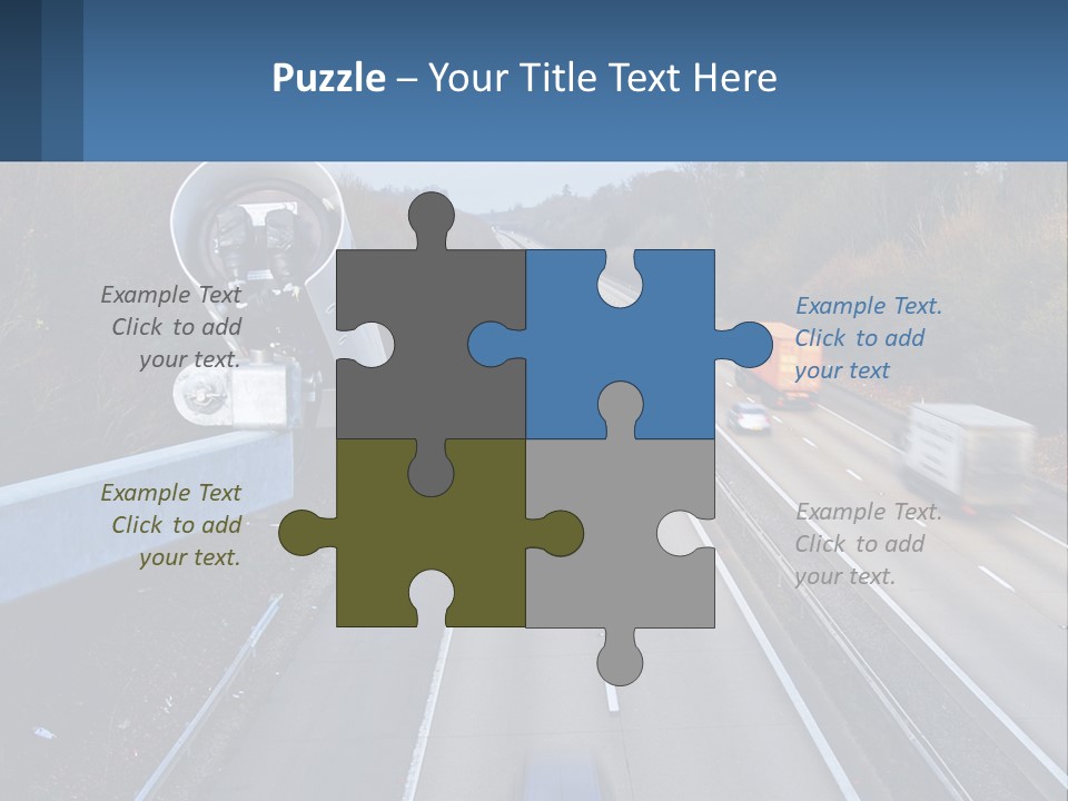 A Highway With A Bunch Of Cars Driving Down It PowerPoint Template