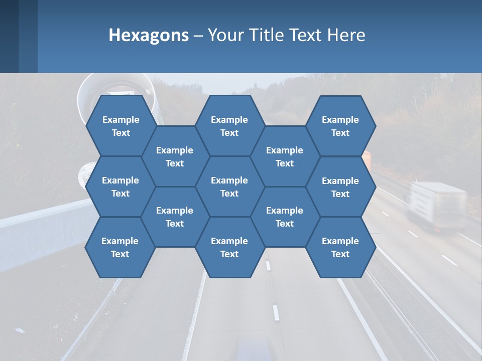 A Highway With A Bunch Of Cars Driving Down It PowerPoint Template