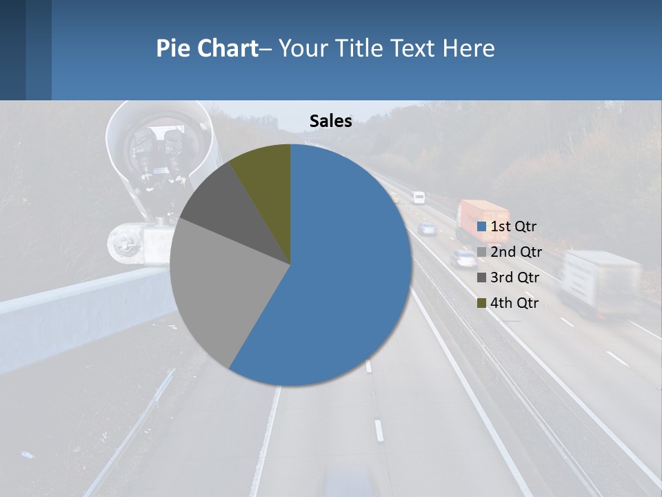 A Highway With A Bunch Of Cars Driving Down It PowerPoint Template