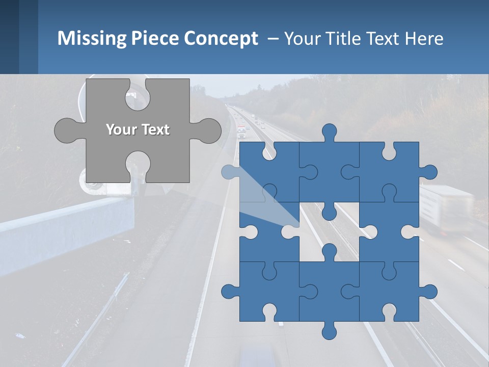 A Highway With A Bunch Of Cars Driving Down It PowerPoint Template