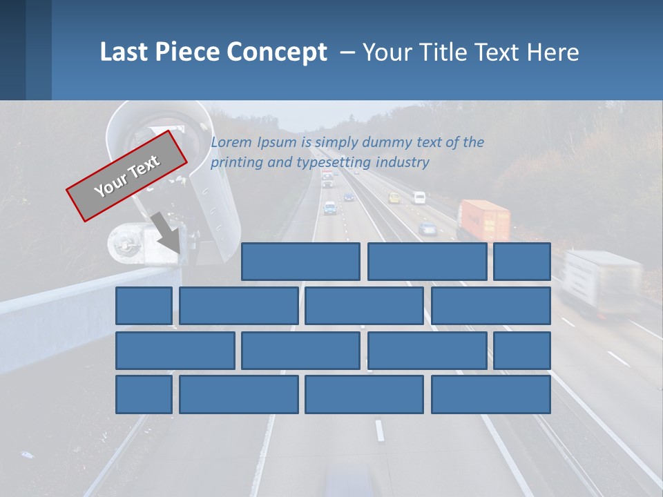 A Highway With A Bunch Of Cars Driving Down It PowerPoint Template