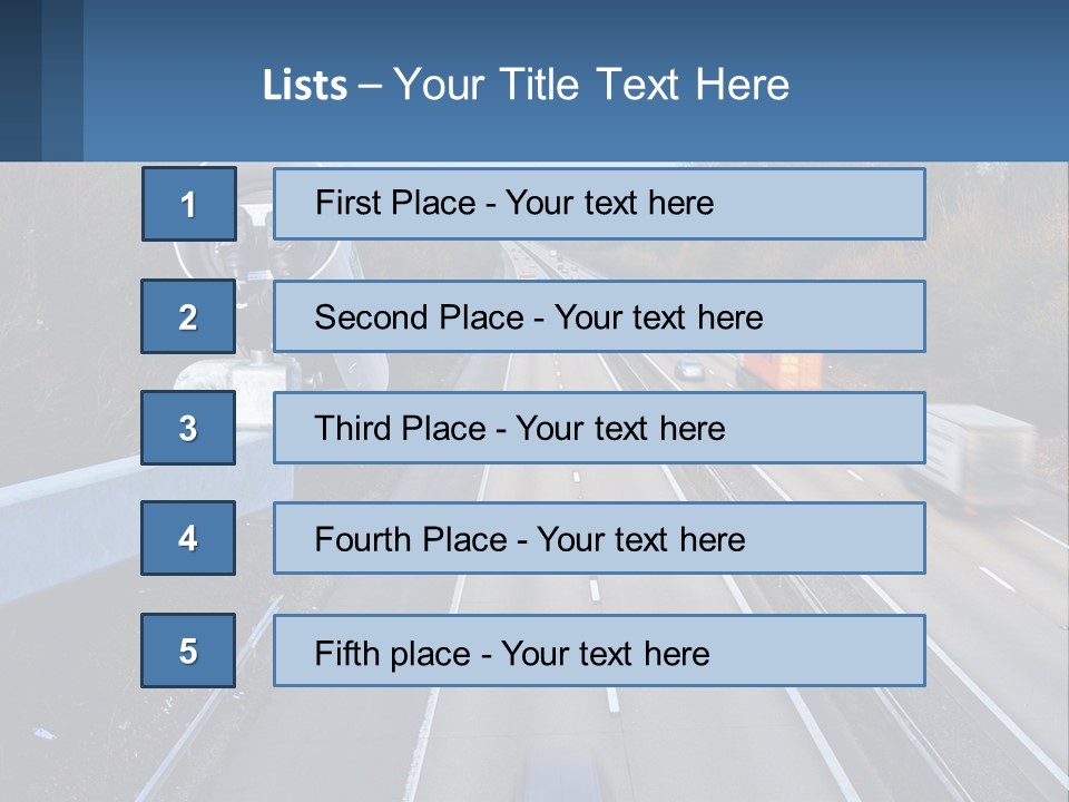 A Highway With A Bunch Of Cars Driving Down It PowerPoint Template