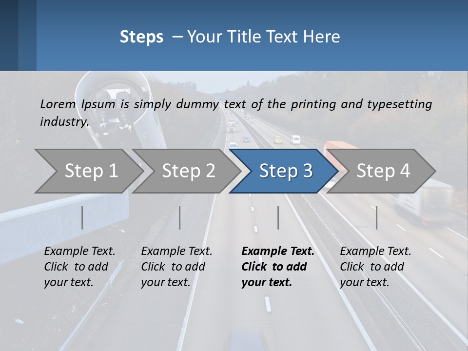 A Highway With A Bunch Of Cars Driving Down It PowerPoint Template