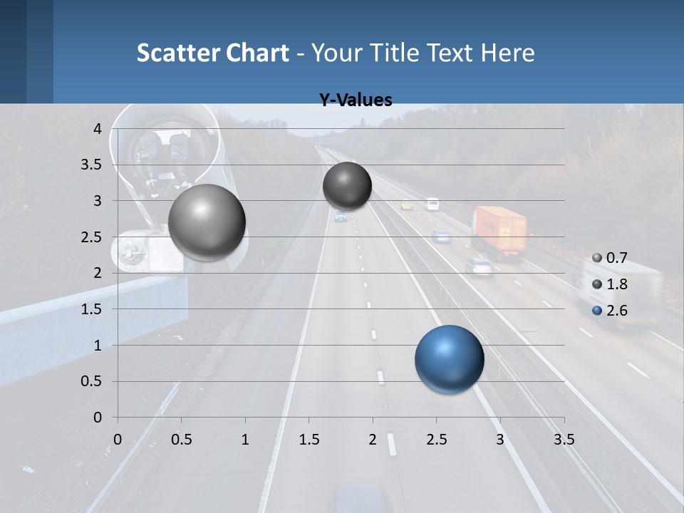 A Highway With A Bunch Of Cars Driving Down It PowerPoint Template