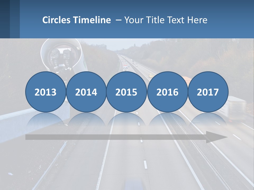 A Highway With A Bunch Of Cars Driving Down It PowerPoint Template