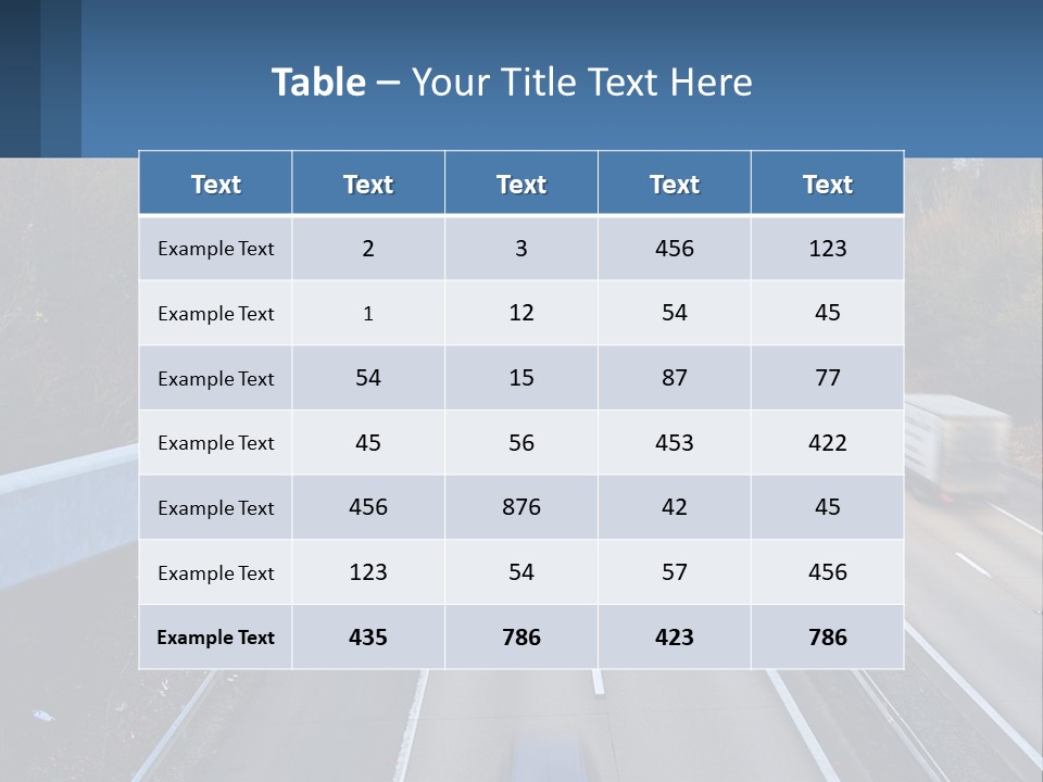 A Highway With A Bunch Of Cars Driving Down It PowerPoint Template