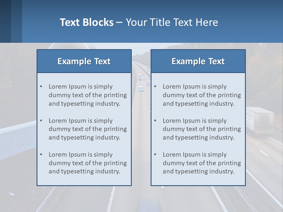 A Highway With A Bunch Of Cars Driving Down It PowerPoint Template