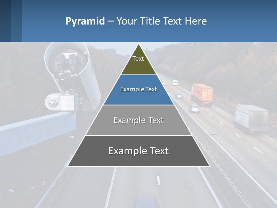 A Highway With A Bunch Of Cars Driving Down It PowerPoint Template