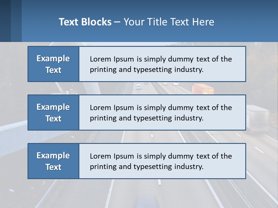 A Highway With A Bunch Of Cars Driving Down It PowerPoint Template