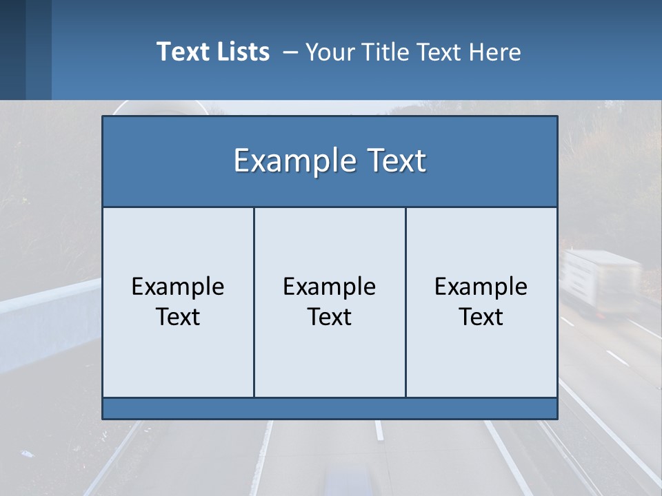 A Highway With A Bunch Of Cars Driving Down It PowerPoint Template