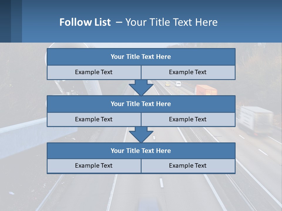 A Highway With A Bunch Of Cars Driving Down It PowerPoint Template