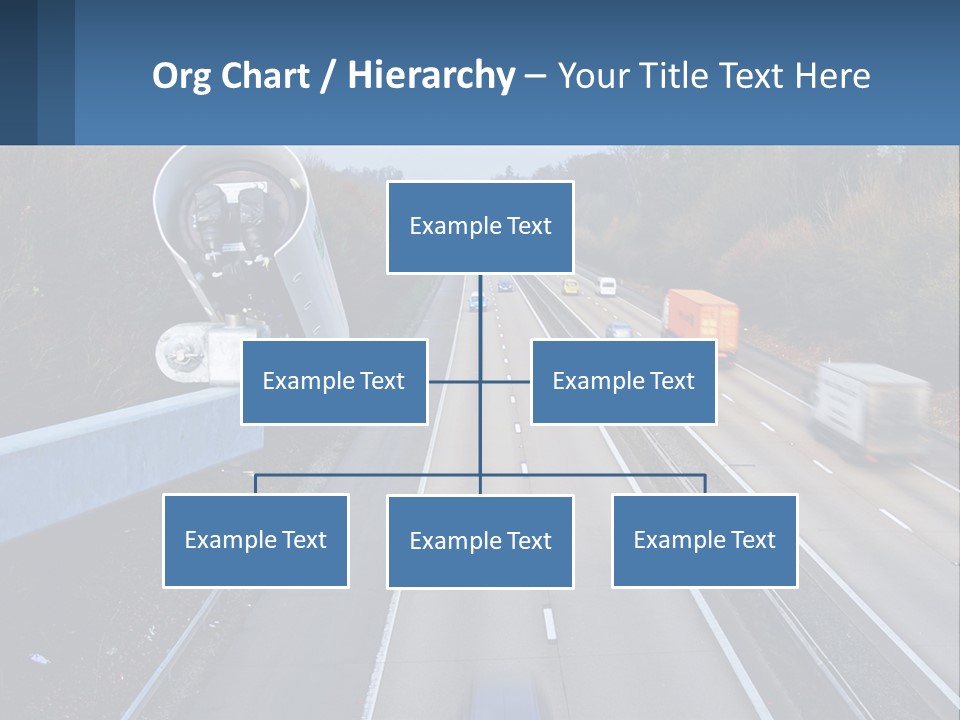 A Highway With A Bunch Of Cars Driving Down It PowerPoint Template