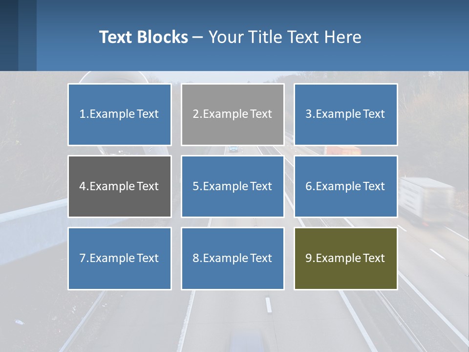 A Highway With A Bunch Of Cars Driving Down It PowerPoint Template