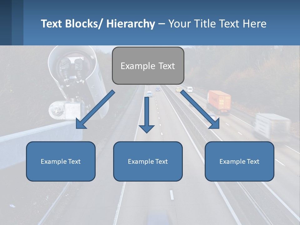 A Highway With A Bunch Of Cars Driving Down It PowerPoint Template