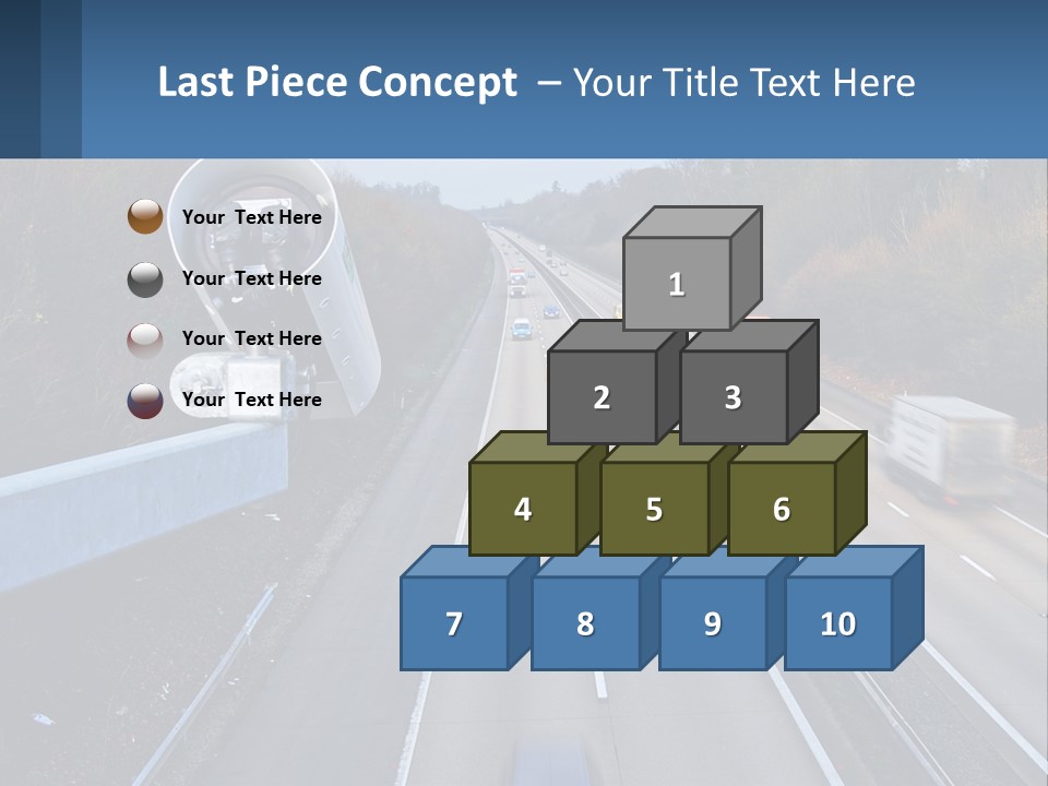 A Highway With A Bunch Of Cars Driving Down It PowerPoint Template