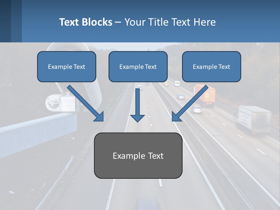 A Highway With A Bunch Of Cars Driving Down It PowerPoint Template