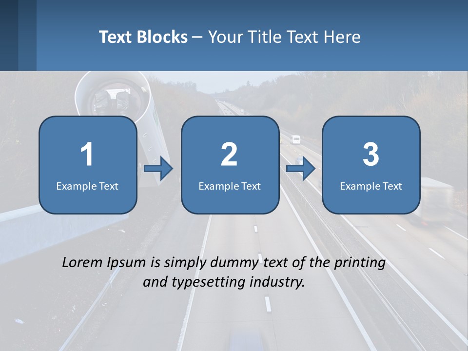A Highway With A Bunch Of Cars Driving Down It PowerPoint Template