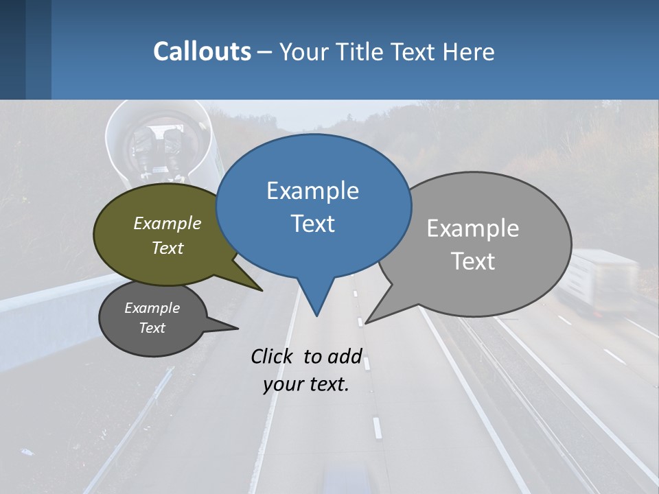 A Highway With A Bunch Of Cars Driving Down It PowerPoint Template
