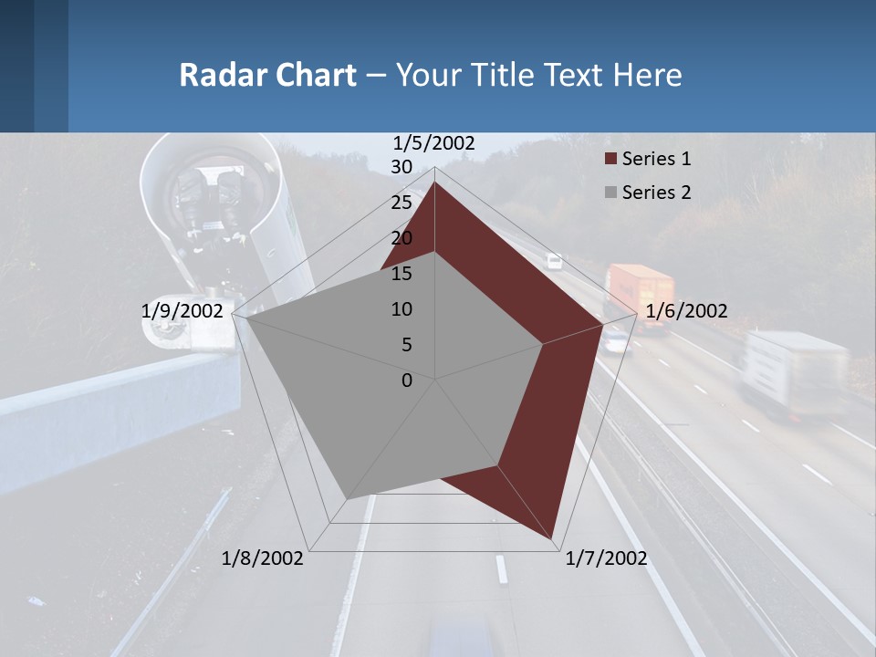 A Highway With A Bunch Of Cars Driving Down It PowerPoint Template
