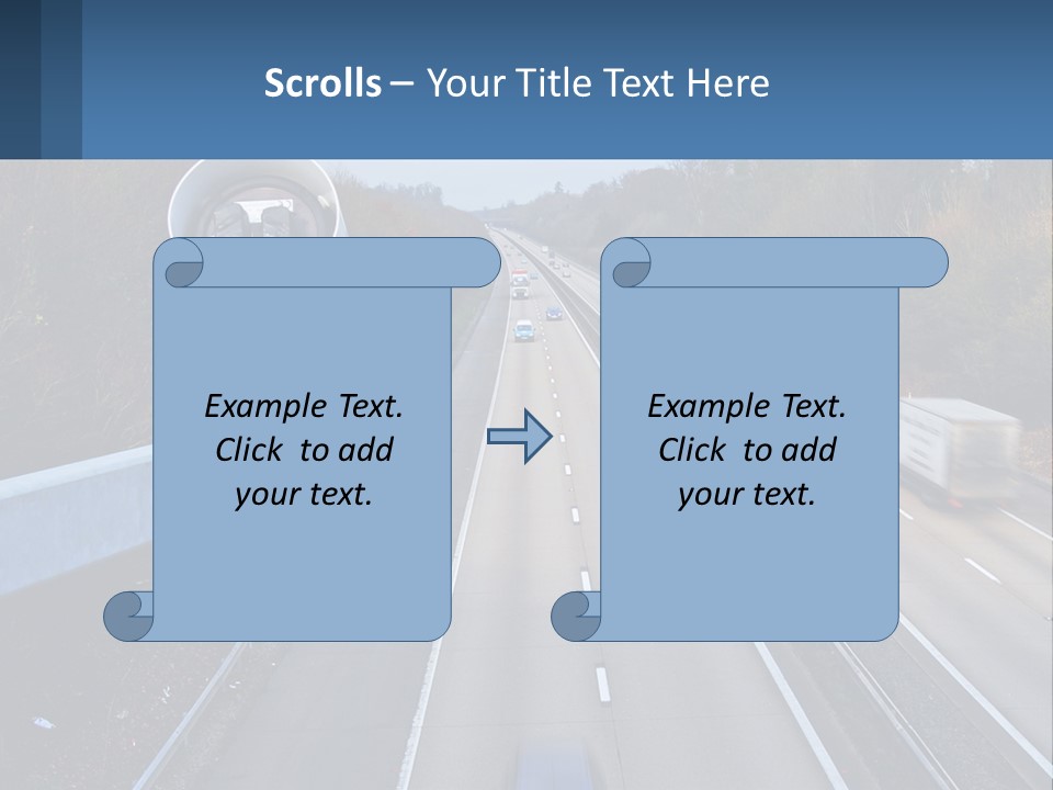 A Highway With A Bunch Of Cars Driving Down It PowerPoint Template