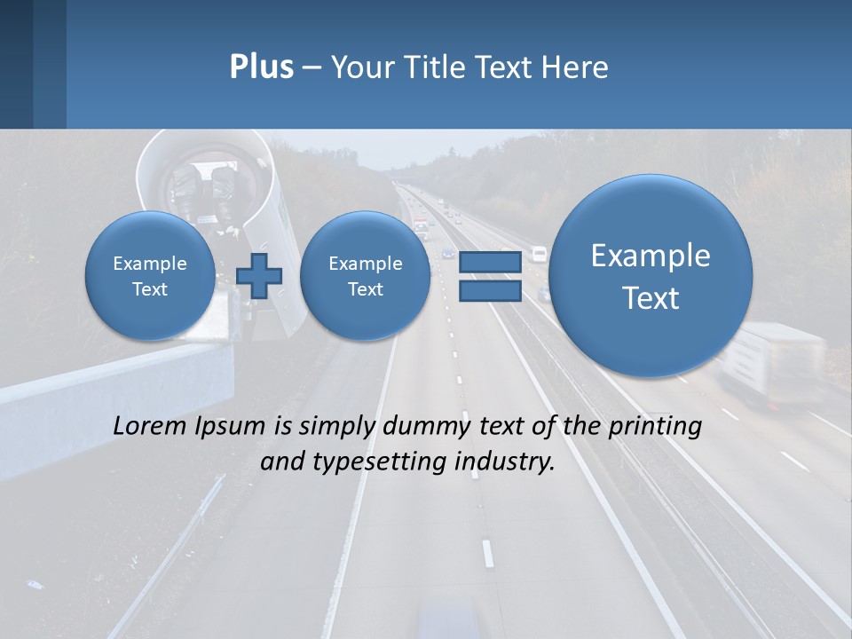 A Highway With A Bunch Of Cars Driving Down It PowerPoint Template