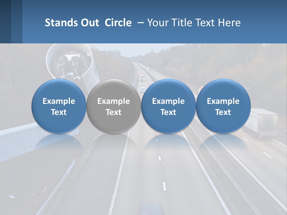 A Highway With A Bunch Of Cars Driving Down It PowerPoint Template