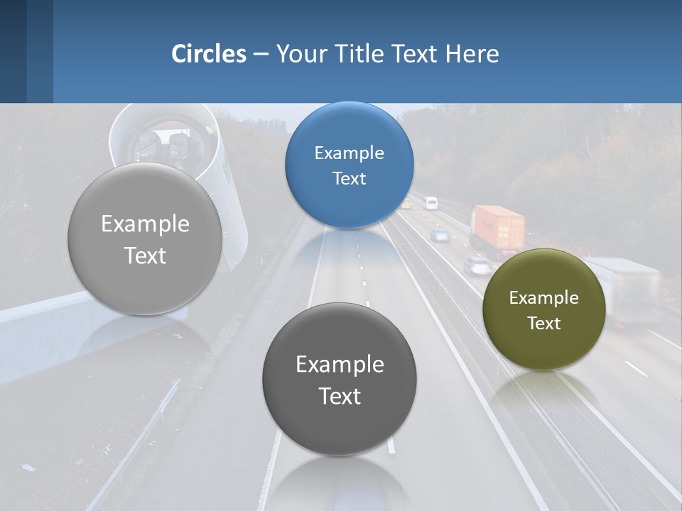 A Highway With A Bunch Of Cars Driving Down It PowerPoint Template