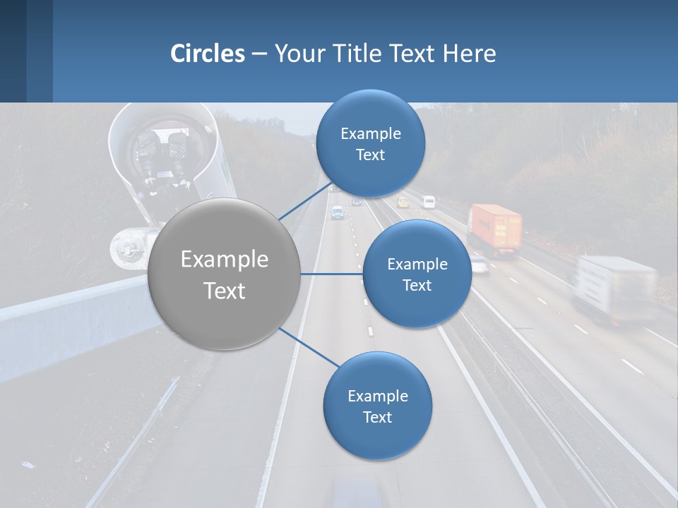 A Highway With A Bunch Of Cars Driving Down It PowerPoint Template