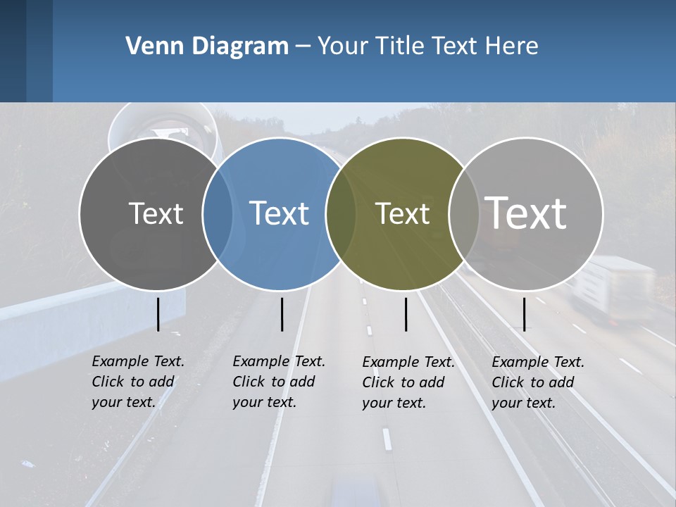 A Highway With A Bunch Of Cars Driving Down It PowerPoint Template